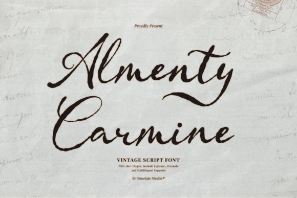 Almenty Carmine: The Script Font with a Refined-and-Romantic Soul