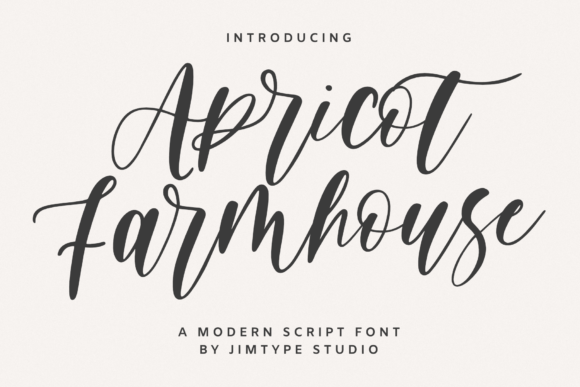 Apricot Farmhouse: A Script Font for Modern Branding
