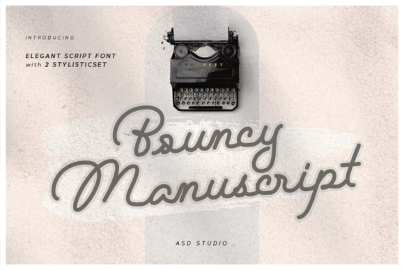 Bouncy Manuscript: Crafting Vintage Luxury with This Script Font
