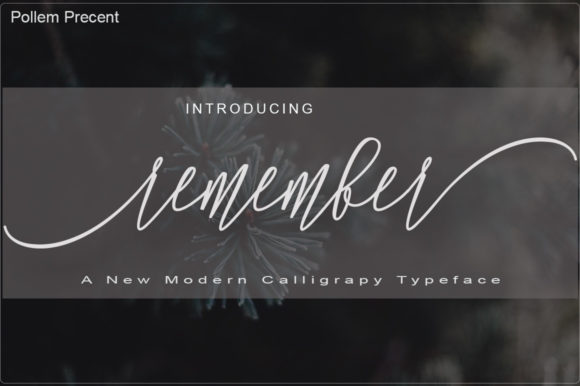 Remember: A Calligraphic Font for Artistic and Poetic Design